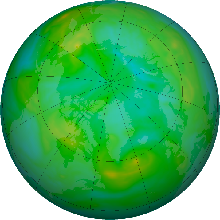 Arctic ozone map for 27 July 2006